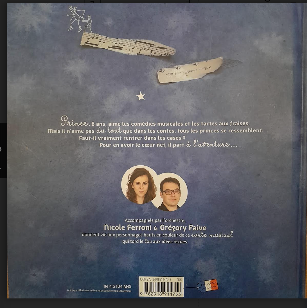 Prince! illustré par Isabelle Fournier. livre + CD de Sophie Boeuf-3000 partitions, livres et vinyles d'occasion en vente sur notre site internet gastonmusicclub.fr Gaston Music Store