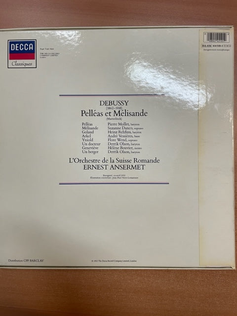 Vinyle coffret 3LP Debussy Claude Pelléas et Mélisande livret inclus- 3000 partitions, livres et vinyles d'occasion en vente sur notre site internet gastonmusicclub.fr Gaston Music Store