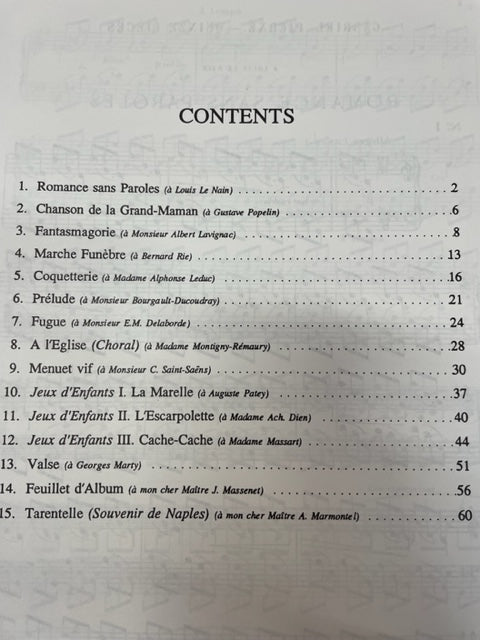 Gabriel Pierné Fifteen pieces for solo piano opus 3- 3000 partitions, livres et vinyles d'occasion en vente sur notre site internet gastonmusicclub.fr Gaston Music Store