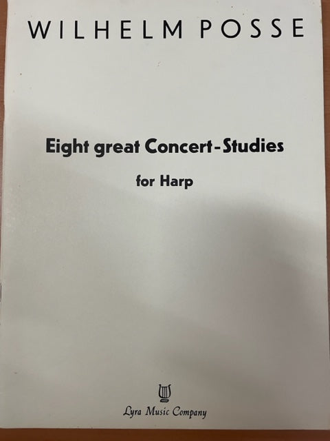 Wilhelm Posse Eight great concert studies for harp-3000 partitions, livres et vinyles d'occasion en vente sur notre site internet gastonmusicclub.fr Gaston Music Store