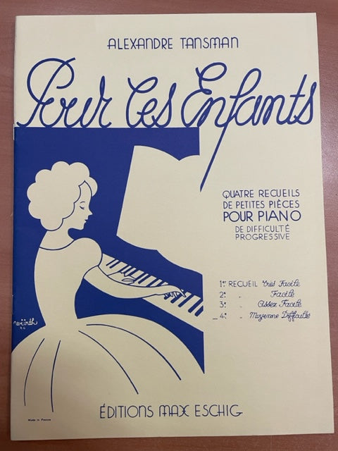 Alexandre Tansman Pour les enfants, 4e recueil partition piano-3000 partitions, livres et vinyles d'occasion en vente sur notre site internet gastonmusicclub.fr Gaston Music Store