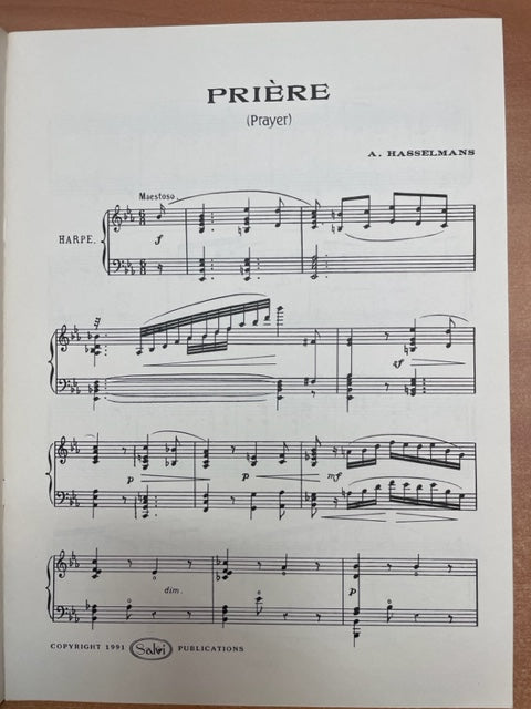 Alphonse Hasselmans	Prière, pour harpe 3000 partitions, livres et vinyles d'occasion  en vente sur notre site internet gastonmusicclub.fr Gaston Music Store