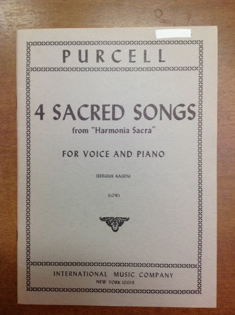 sacred　Gaston　voice　for　Low　–　songs　Harmonia　from　Purcell　Henry　pian　Music　Sacra　et　Club