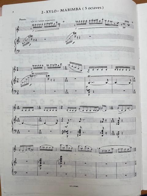 Michel Cals Quatre inventions pour percussions et piano-3000 partitions, livres et vinyles d'occasion en vente sur notre site internet gastonmusicclub.fr Gaston Music Store