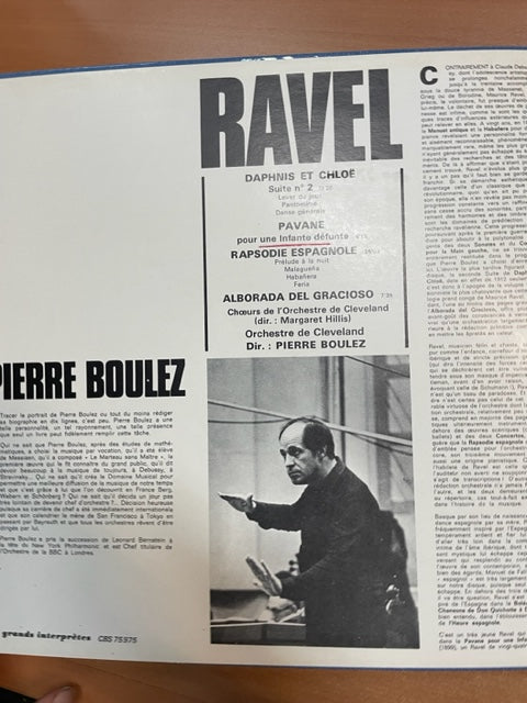 Vinyle Maurice Ravel Daphnis et Chloé - Pavane pour une infante défunte - Rapsodie espagnole-3000 partitions, livres et vinyles d'occasion en vente sur notre site internet gastonmusicclub.fr Gaston Music Store
