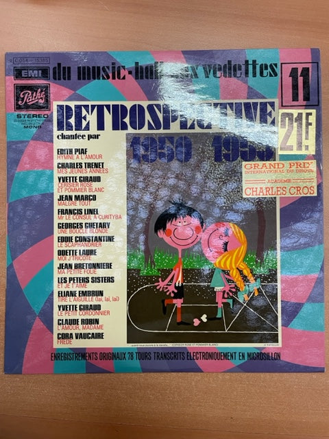 Vinyle Rétrospective 1950 - 1953 volume 11- 3000 partitions, livres et vinyles d'occasion en vente sur notre site internet gastonmusicclub.fr Gaston Music Store