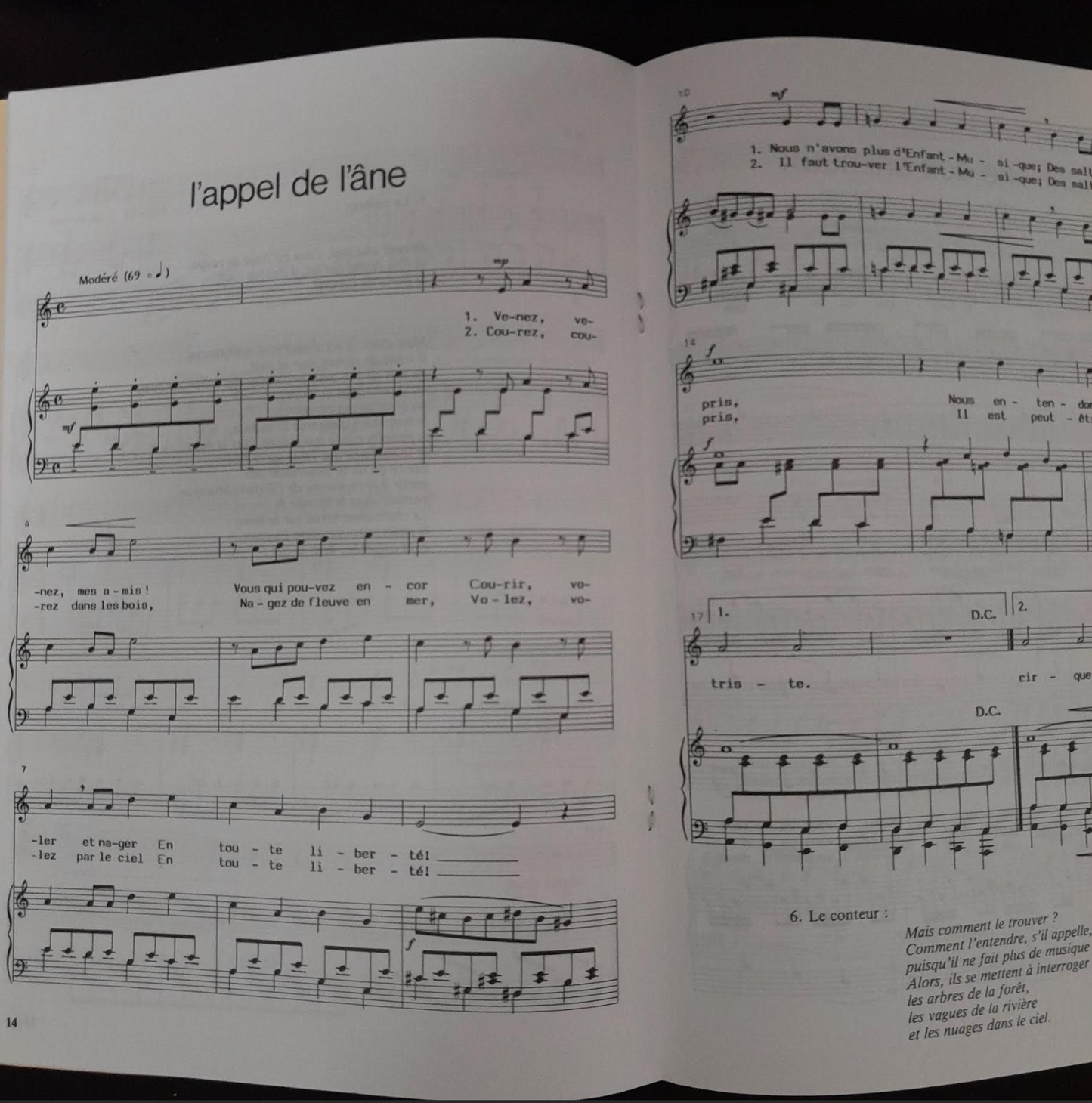 Roger Calmel L'enfant-musique, conte pour choeur d'enfants, récitant et petit ensemble instrumental