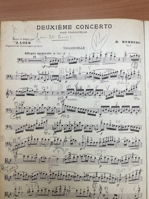 Romberg 2e concerto en ré majeur pour violoncelle et piano-3000 partitions, livres et vinyles d'occasion en vente sur notre site internet gastonmusicclub.fr Gaston Music Store