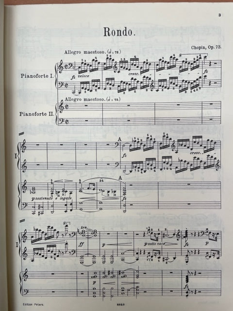 Chopin Rondo partition pour 2 pianos opus 73-3000 partitions, livres et vinyles d'occasion en vente sur notre site internet gastonmusicclub.fr Gaston Music Store