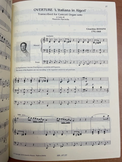 Gioachino Rossini Ah, che bel vivere! oeuvres transcrites pour orgue - 3000 partitions, livres et vinyles d'occasion en vente sur notre site internet gastonmusicclub.fr Gaston Music Store