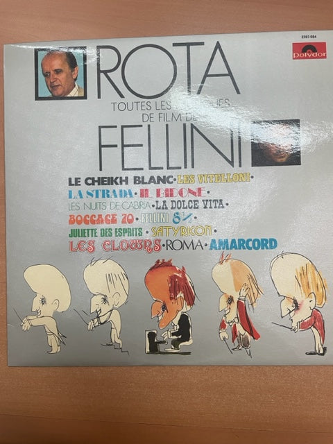 Vinyle Nino Rota Toutes les musiques de films de Fellini Orchestration Carlo Savina- 3000 partitions, livres et vinyles d'occasion en vente sur notre site internet gastonmusicclub.fr Gaston Music Store