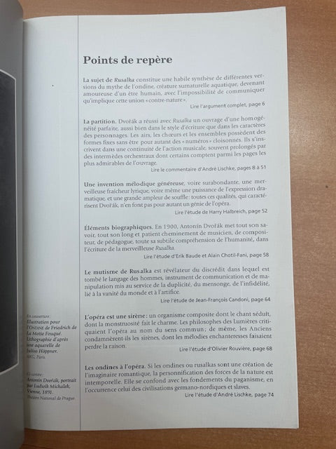 Anton Dvorak Rusalka Revue Avant-scène opéra n° 205-3000 partitions, livres et vinyles d'occasion en vente sur notre site internet gastonmusicclub.fr Gaston Music Store