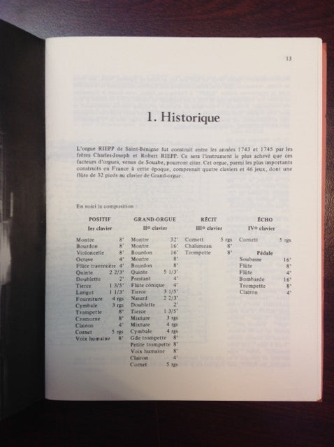 Le grand orgue de la Cathédrale Saint-Bénigne de Dijon et sa restauration