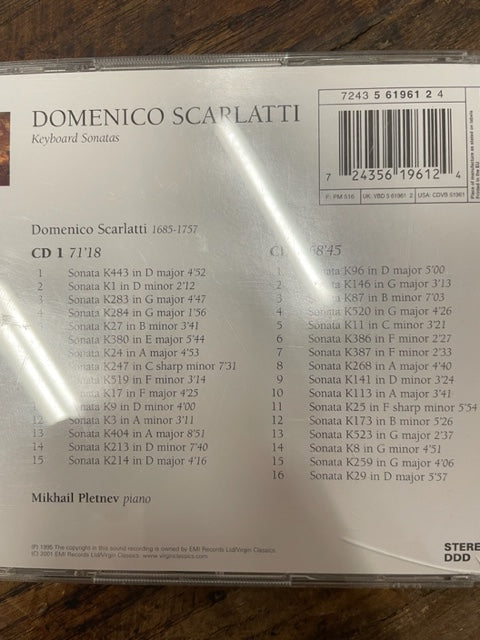 Coffret 2 CD Scarlatti Domenico Sonatas Mikhail Pletnev, piano- 3000 partitions, livres et vinyles d'occasion en vente sur notre site internet gastonmusicclub.fr Gaston Music Store