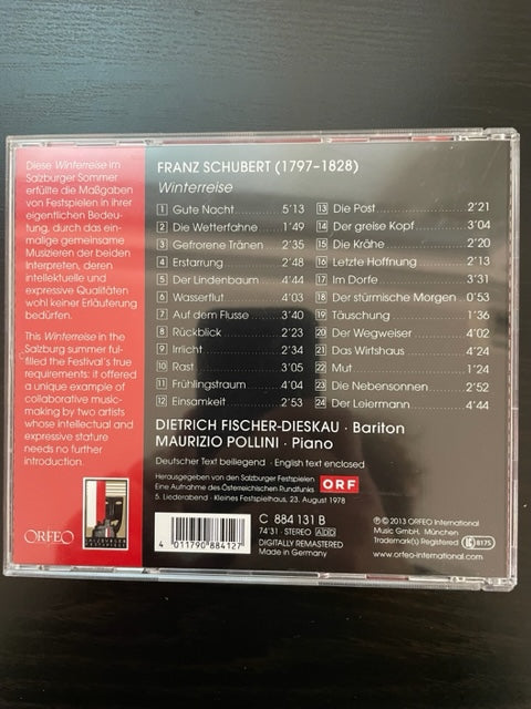 CD Franz Schubert Winterreise D.Fischer-Diskau, baryton-3000 partitions, livres et vinyles d'occasion en vente sur notre site internet gastonmusicclub.fr Gaston Music Store