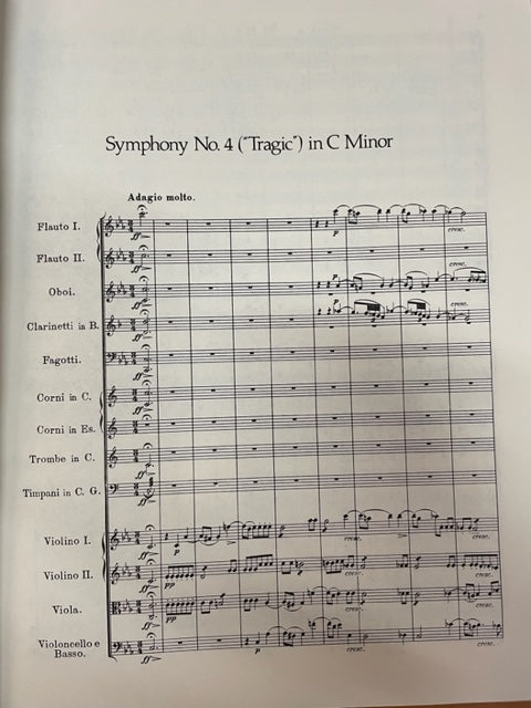 Franz schubert Four symphonies in full score
