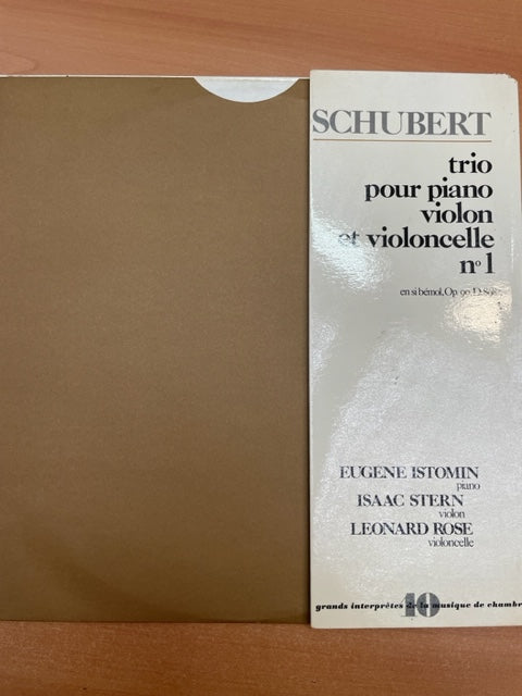 Vinyle Franz Schubert Trio pour piano, violon et violoncelle