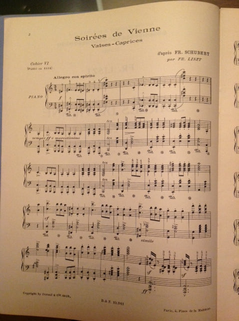 Liszt Soirées de Vienne partition piano