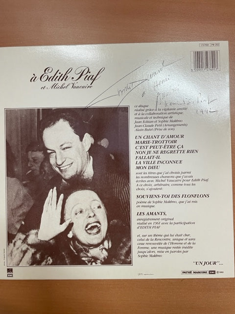 Vinyle Charles Dumont Souviens-toi... Un jour (à Edith Piaf)- 3000 partitions, livres et vinyles d'occasion en vente sur notre site internet gastonmusicclub.fr Gaston Music Store