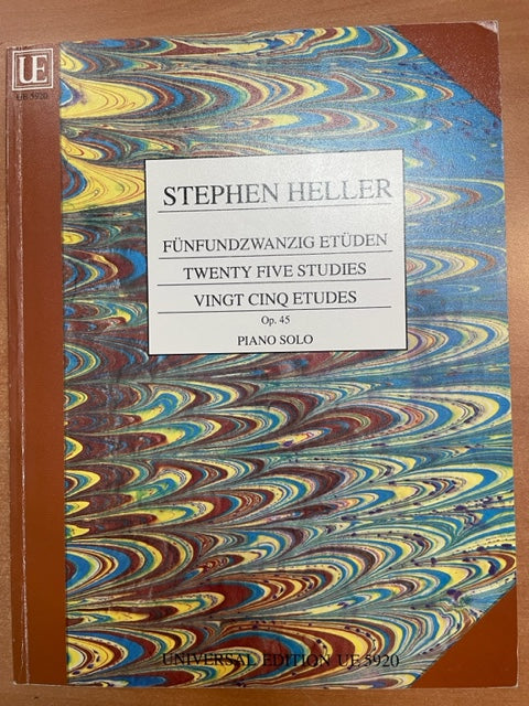 Stéphane Heller 25 études opus 45 pour piano - 3000 partitions, livres et vinyles d'occasion en vente sur notre site internet gastonmusicclub.fr Gaston Music Store