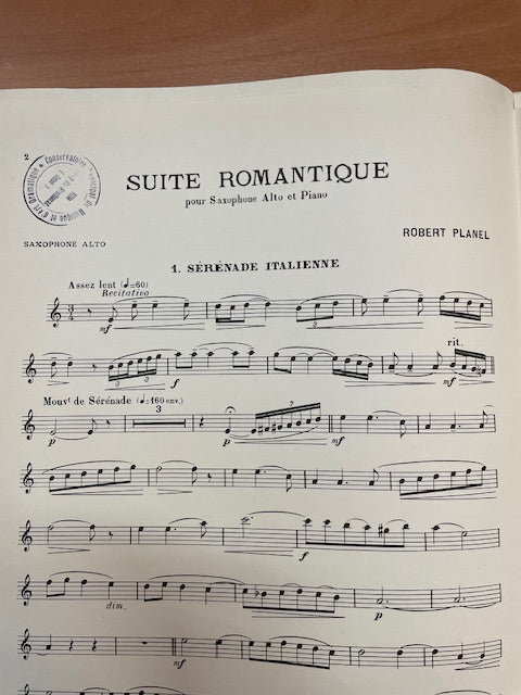 Robert Planel Sérénade italienne pour saxophone alto et piano-3000 partitions, livres et vinyles d'occasion en vente sur notre site internet gastonmusicclub.fr Gaston Music Store