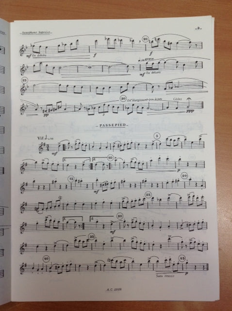 Jean Bouvard Suite Française pour quatuor de saxophones SATB