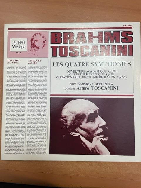 Vinyle Johannes Brahms Toscanini Les quatre symphonies-3000 partitions, livres et vinyles d'occasion en vente sur notre site internet gastonmusicclub.fr Gaston Music Store