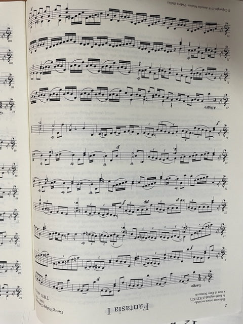 Telemann 12 Fantasie per violino solo senza basso (1735) - 3000 partitions, livres et vinyles d'occasion en vente sur notre site internet gastonmusicclub.fr Gaston Music Store