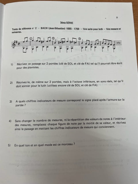 Francis Paul Demillac La théorie musicale par la pratique des textes en sept séries de questionnaires 3e série