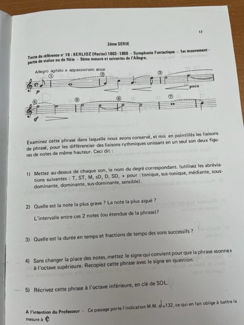Francis Paul Demillac La théorie musicale par la pratique des textes en sept séries de questionnaires 2e série