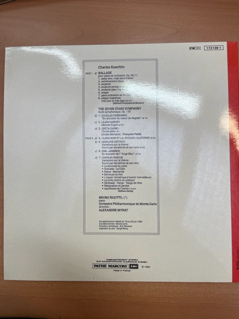 Vinyle Koechlin Charles The Seven Stars Symphony - Ballade pour piano & Orchestre