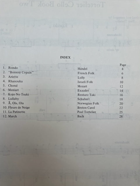 Paul Tortellier Cello Book Two first position for cello partition pour violoncelle et piano