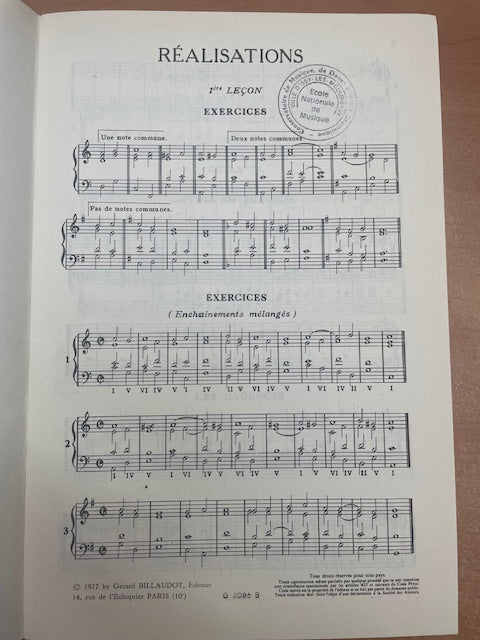 Yvonne Desportes Traité d'harmonie en vingt leçons-3000 partitions, livres et vinyles d'occasion en vente sur notre site internet gastonmusicclub.fr Gaston Music Store