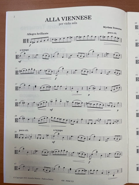 Myriam Traverso Cinque pezzi per viola