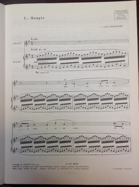 Maurice Ravel 3 poèmes de Stéphane Mallarmé pour piano chant