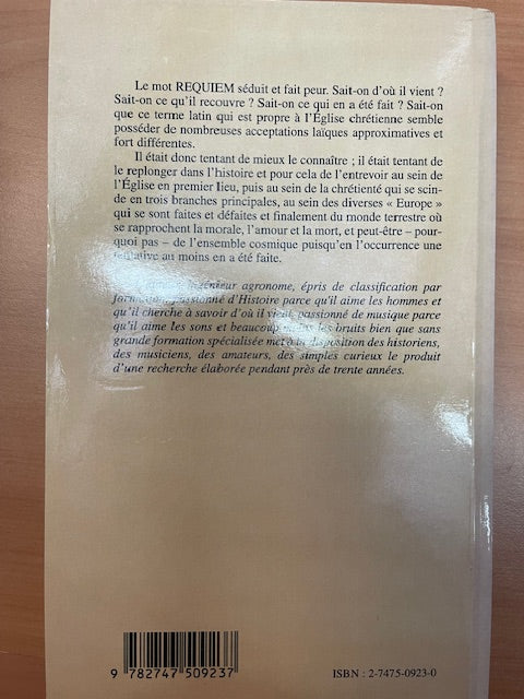 Un historique du requiem Livre de Luc Voirin- 3000 partitions, livres et vinyles d'occasion en vente sur notre site internet gastonmusicclub.fr Gaston Music Store