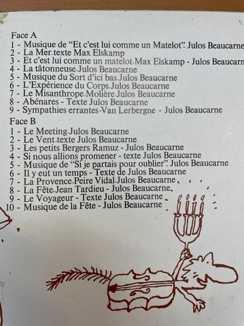 Vinyle Julos Beaucarne Arrêt Facultatif-3000 partitions, livres et vinyles d'occasion en vente sur notre site internet gastonmusicclub.fr Gaston Music Store