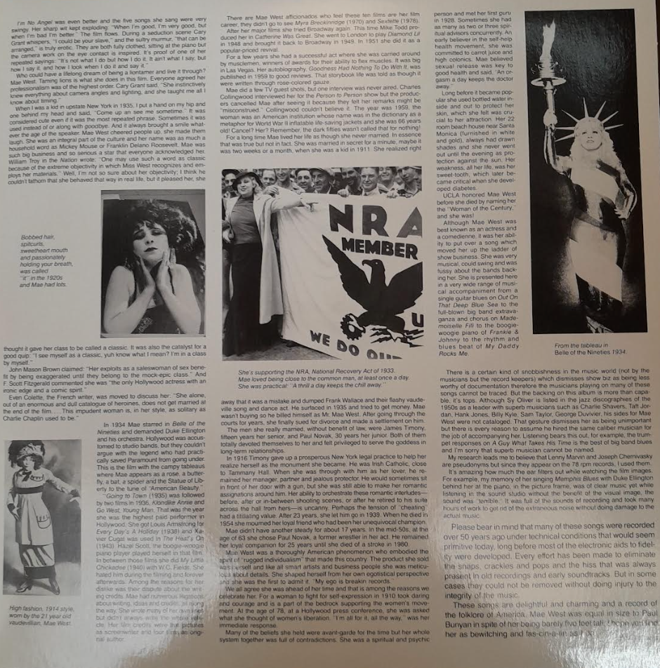 Vinyle 16 Sultry songs by Mae West "Queen of sex"- 3000 partitions, livres et vinyles d'occasion en vente sur notre site internet gastonmusicclub.fr Gaston Music Store