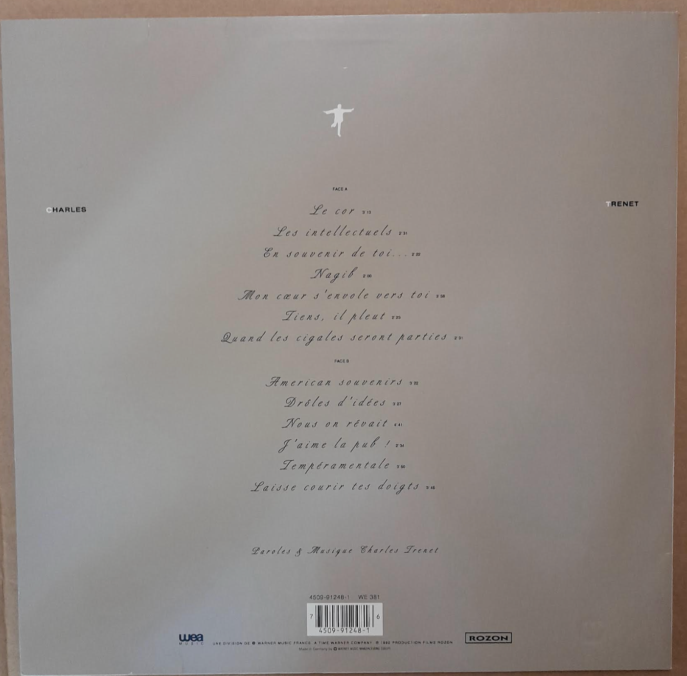 Vinyle 33 tours Charles Trenet Mon coeur s'envole