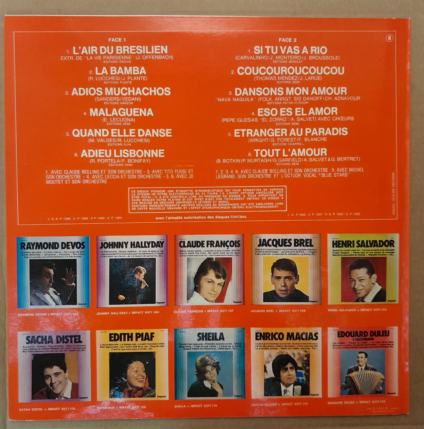 Vinyle 33 tours Dario Moreno