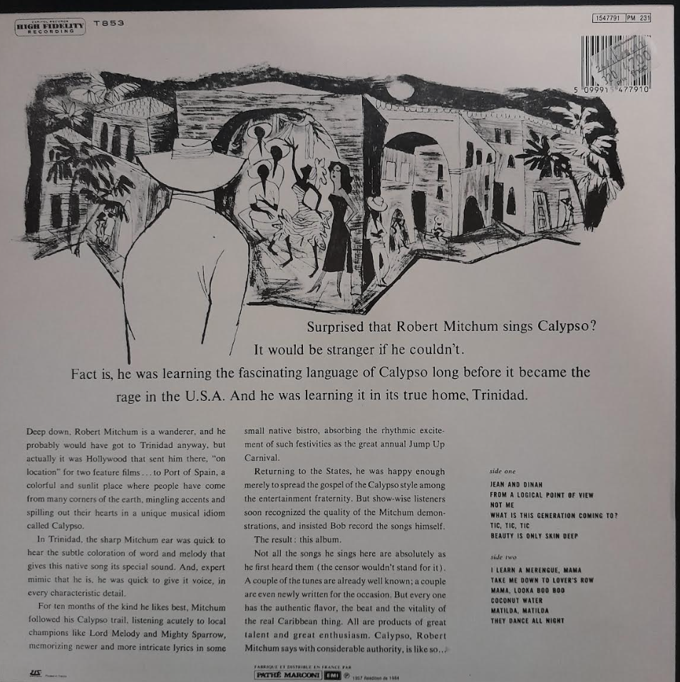 Vinyle 33 tours Robert Mitchum Calypso - is like so..?