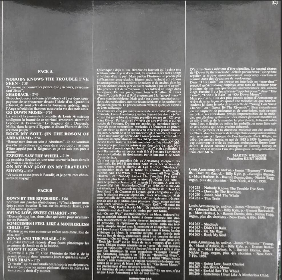 Vinyle Louis Armstrong Louis and the good book