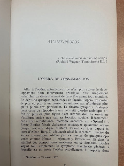 Wieland Wagner et la survie du Théâtre Lyrique livre de Claude Lust-3000 partitions, livres et vinyles d'occasion en vente sur notre site internet gastonmusicclub.fr Gaston Music Store