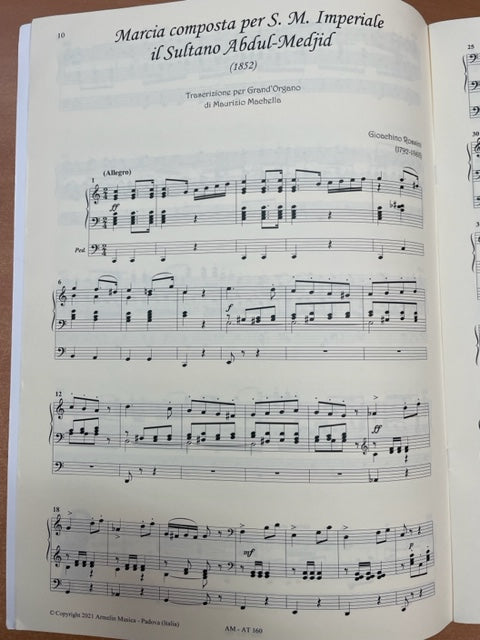 Giaochino Rossini alla Marcia con Rossini: 3 marce per banda transcritte per Grand'organo- 3000 partitions, livres et vinyles d'occasion en vente sur notre site internet gastonmusicclub.fr Gaston Music Store