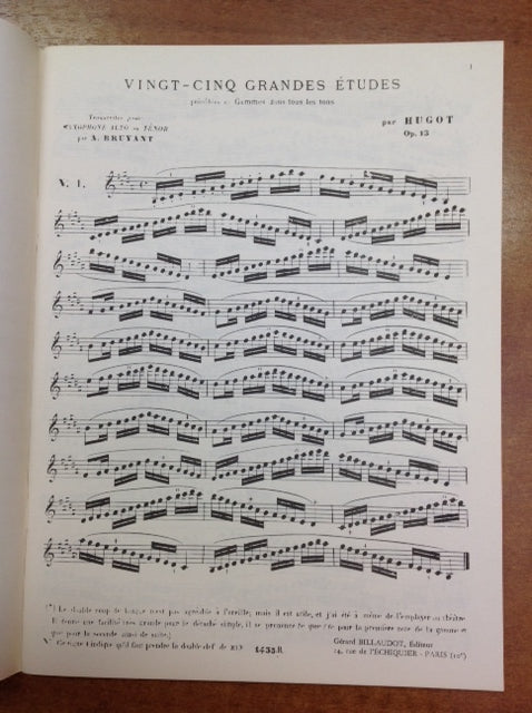 Hugot 25 Grandes études opus 13 partition pour hautbois- 3000 partitions, livres et vinyles d'occasion en vente sur notre site internet gastonmusicclub.fr Gaston Music Store