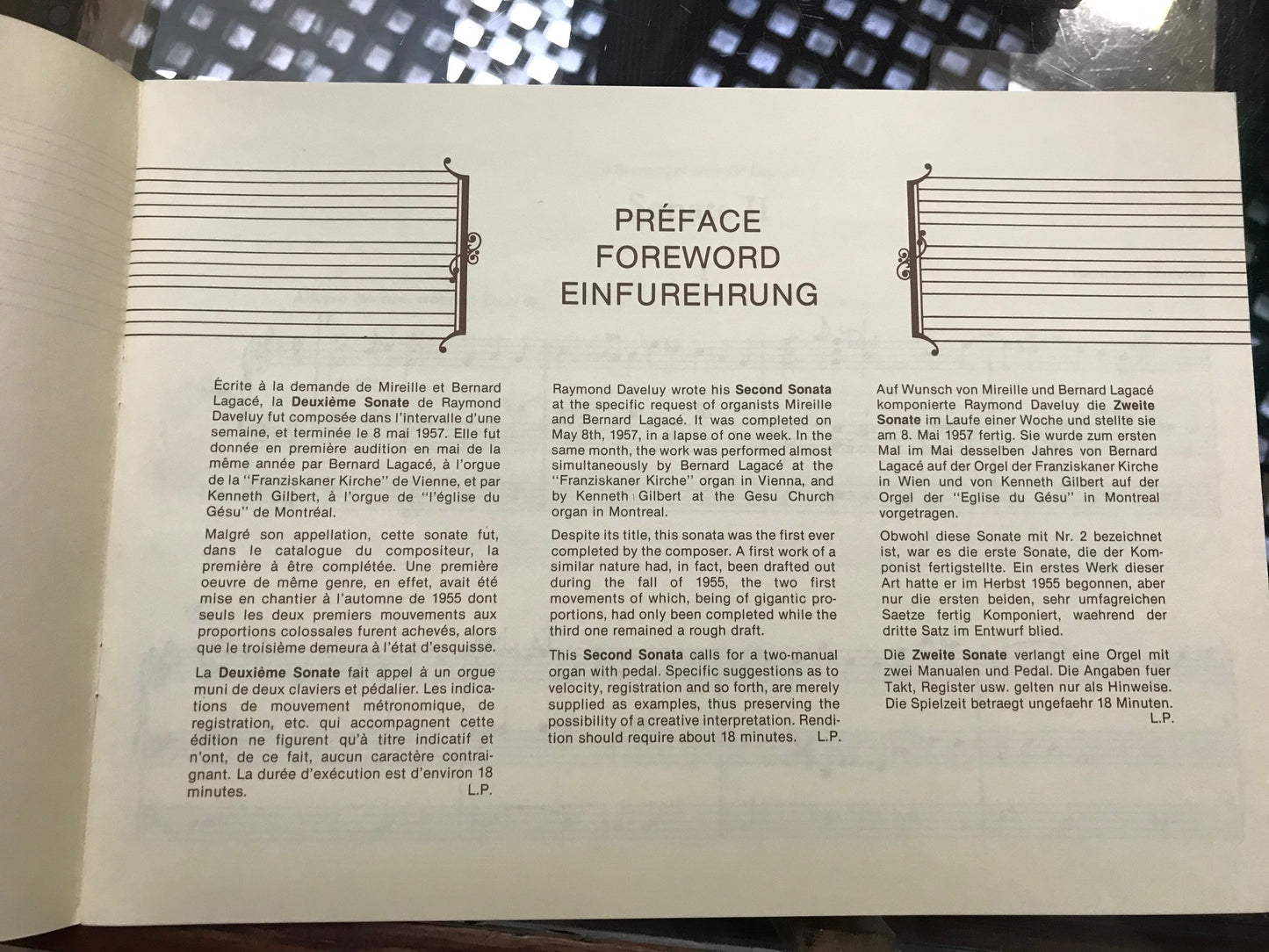 Raymond Daveluy 2e sonate partition pour orgue