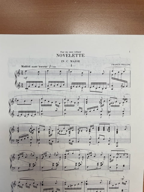 Francis Poulenc Three Novelettes partition piano