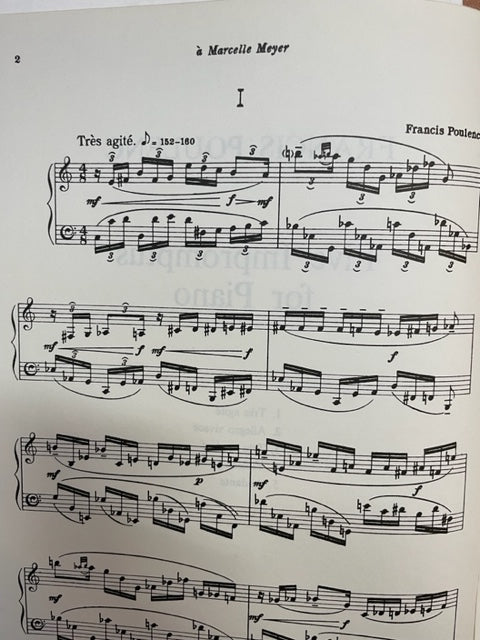 Francis Poulenc Cinq Impromptus partition piano