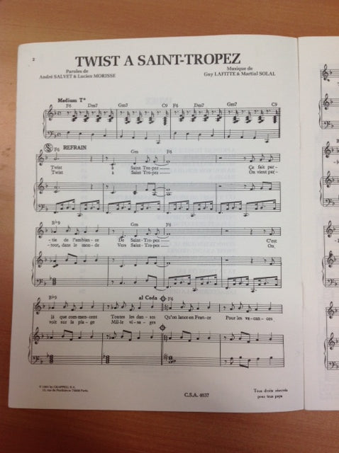 Songbook Les années 60 - 20 grands succès pour Piano voix guitare