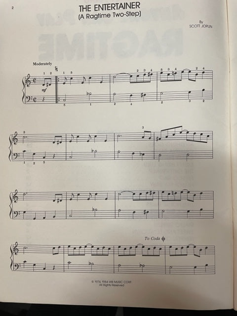 Jan Thomas Anyone can play Ragtime easy piano partition piano